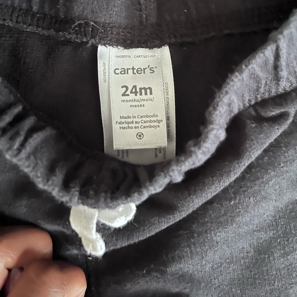 Black Pair of Jogger Pants for Toddler Boys